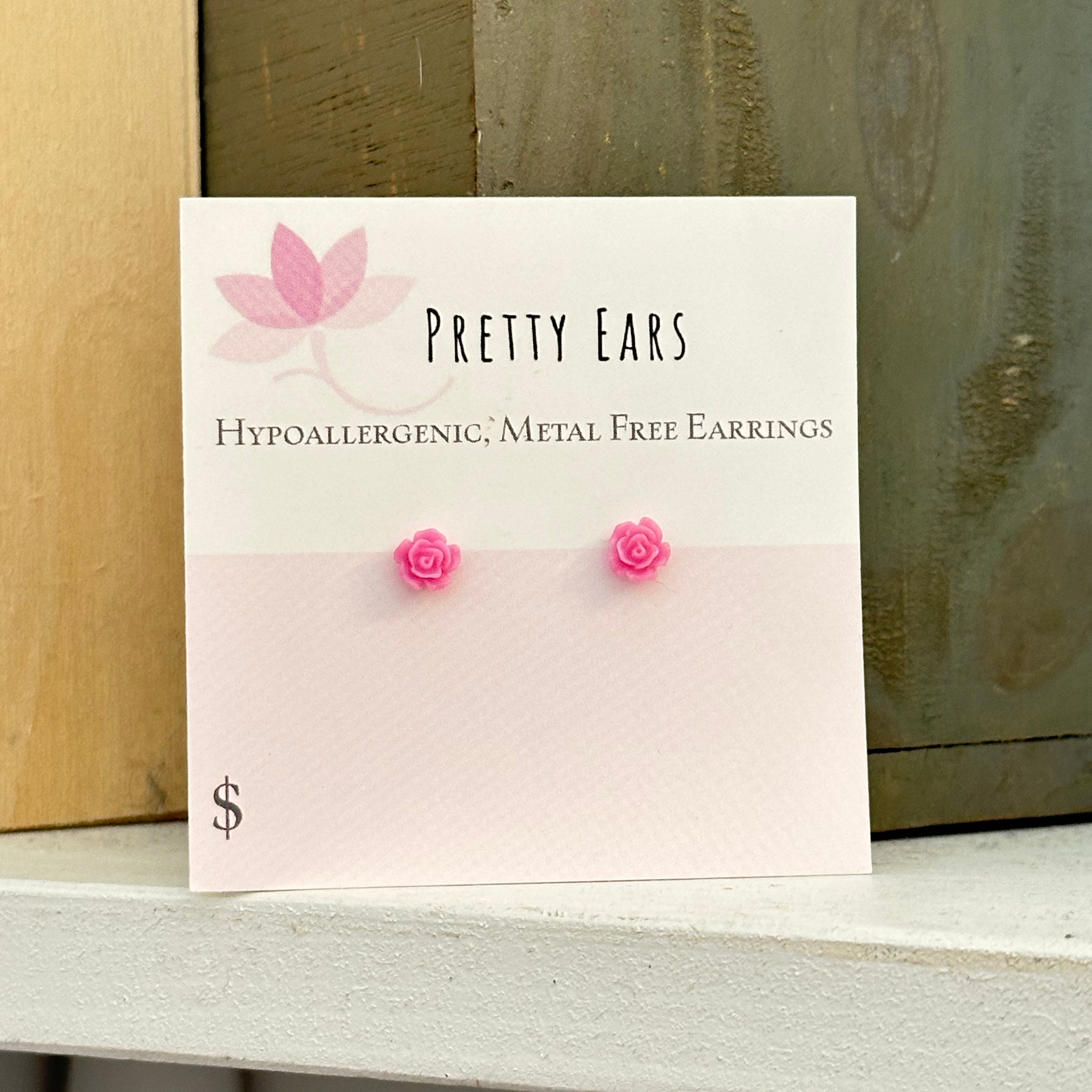 Mini Rose - Metal Free Hypoallergenic Earrings | Pretty Ears