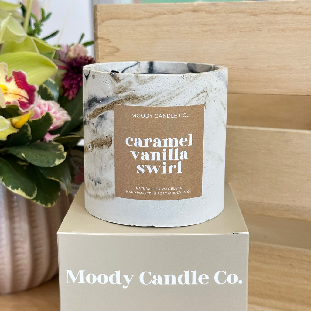 Caramel Vanilla Swirl - Cement Jar Candle | Moody Candle Co