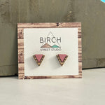 Rainey - Wooden Stud Earrings | Birch Street Studio