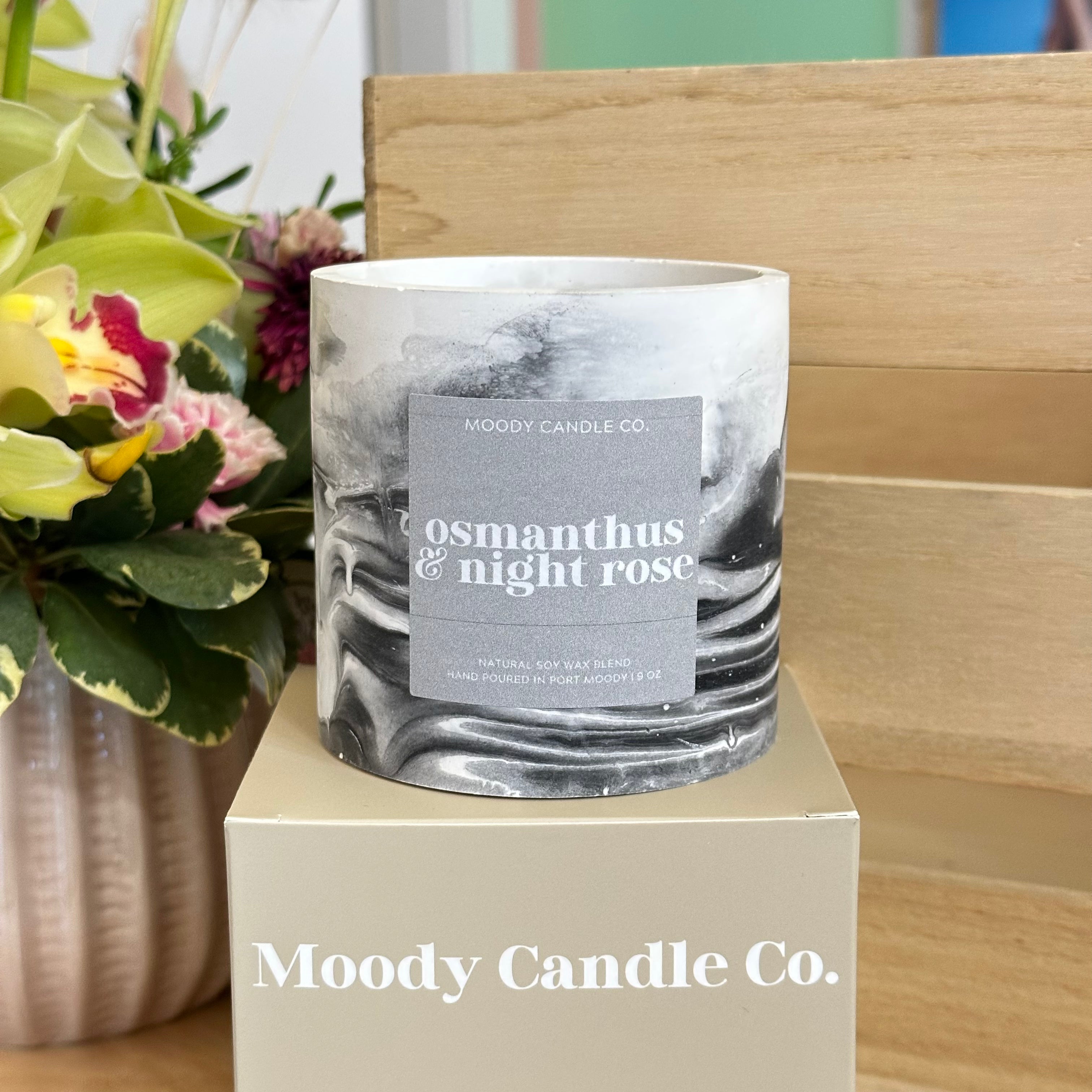 Osmanthus + Night Rose - Cement Jar Candle | Moody Candle Co