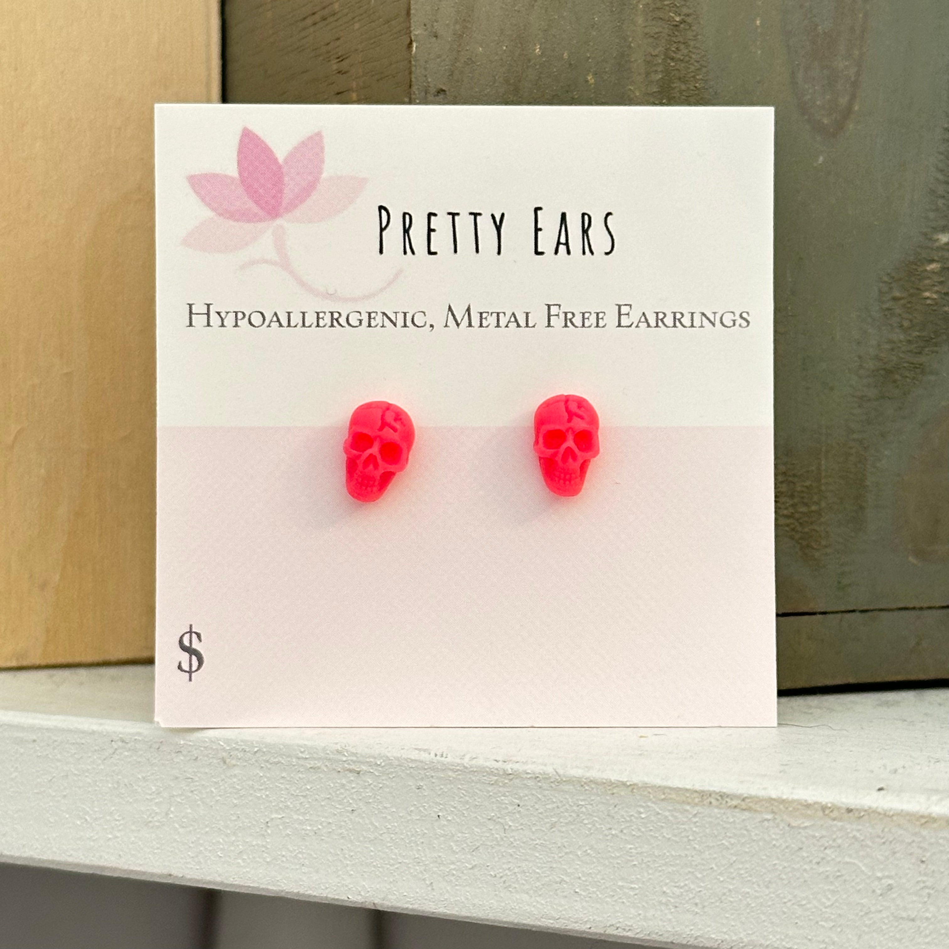 Skull - Metal Free Hypoallergenic Earrings | Pretty Ears