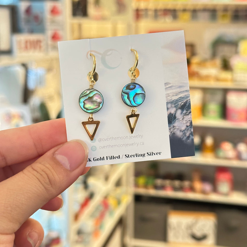 Abalone - Huggie Earrings | Over The Moon