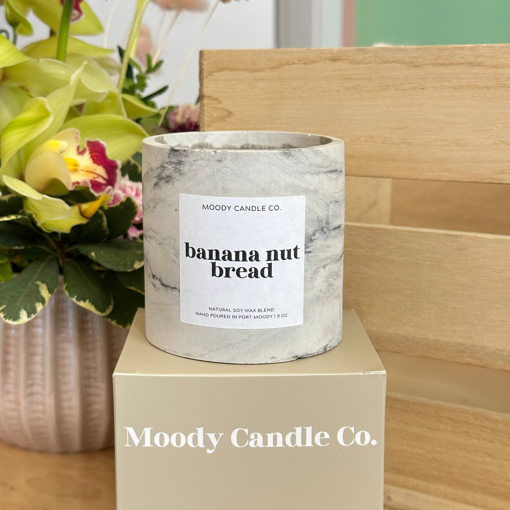Banana Nut Bread - Cement Jar Candle | Moody Candle Co