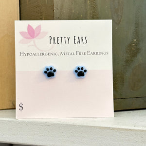Paw Print - Metal Free Hypoallergenic Earrings | Pretty Ears