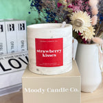 Strawberry Kisses - Cement Jar Candle | Moody Candle Co