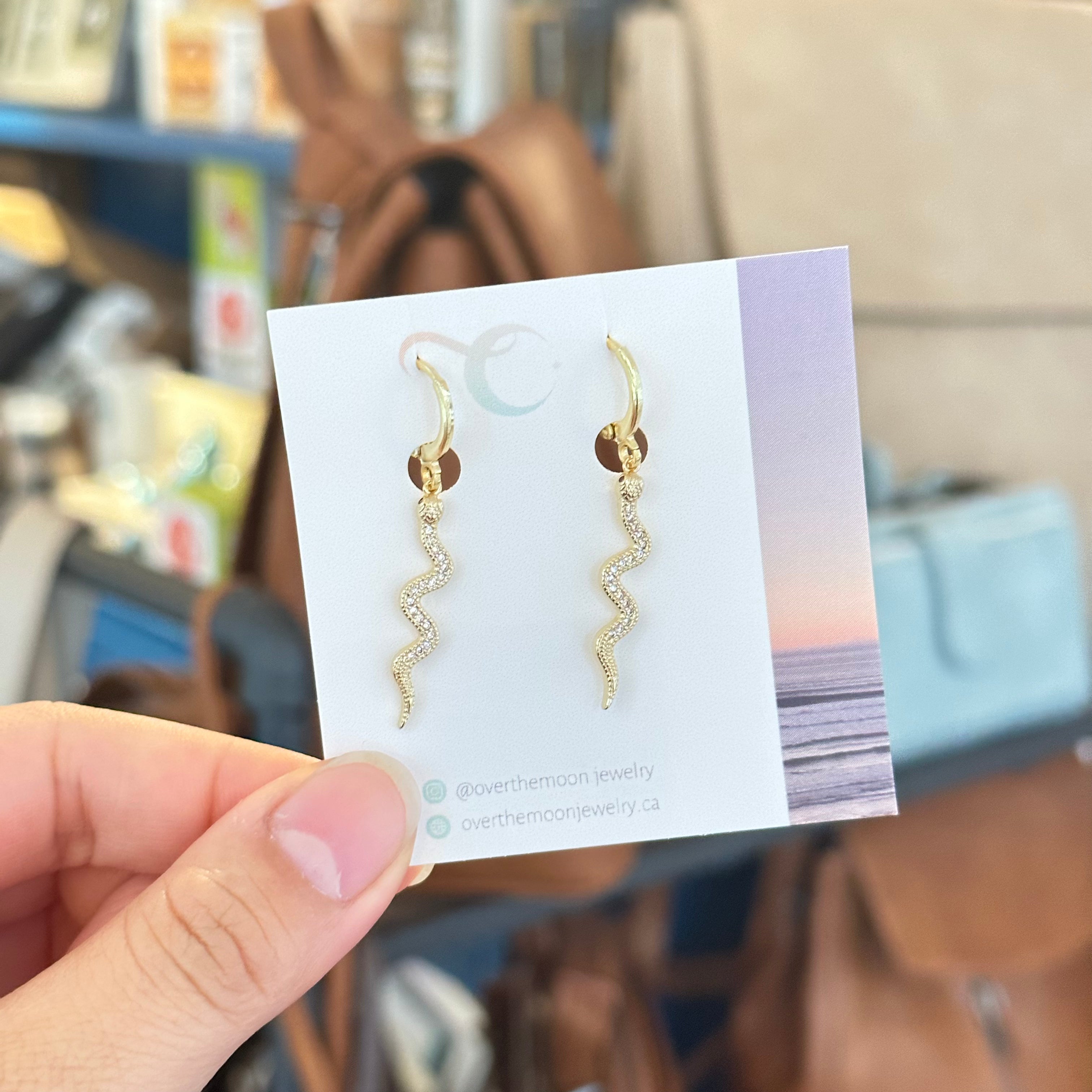 Mini Snake Huggies - Earrings | Over The Moon