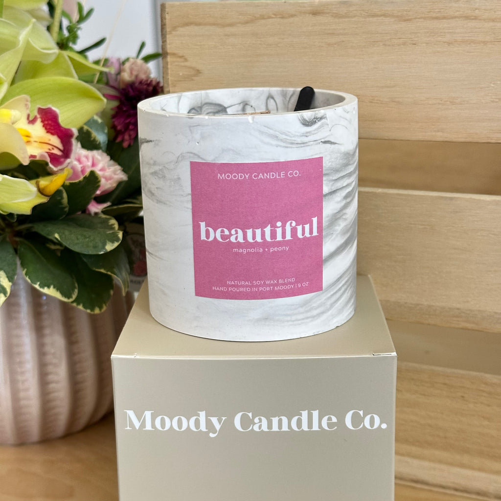 Beautiful - Cement Jar Candle | Moody Candle Co