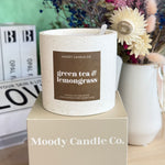 Green Tea & Lemongrass - Cement Jar Candle | Moody Candle Co