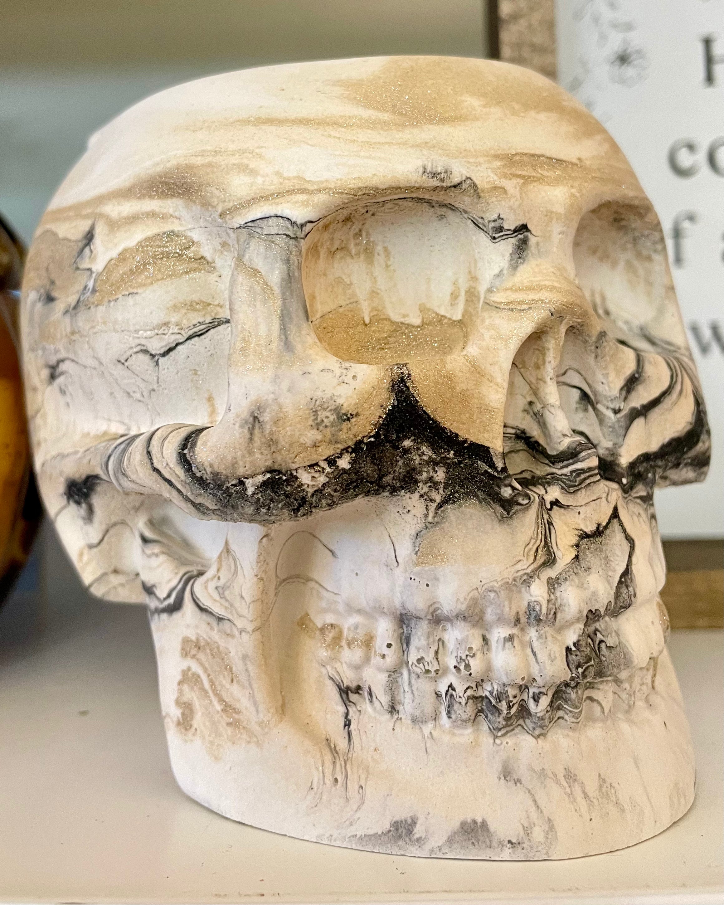 Skull - Cement Jar Candle | Moody Candle Co