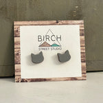 Cat | Wooden Stud Earrings