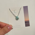 Amazonite Teardrop Pendant - Necklace | Over The Moon