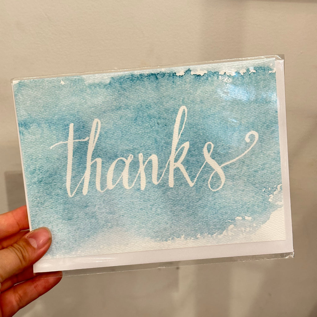 Thanks - Watercolour Greeting Card | Elena Markelova