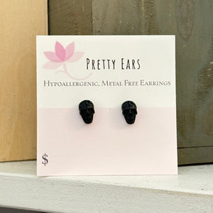 Skull - Metal Free Hypoallergenic Earrings | Pretty Ears