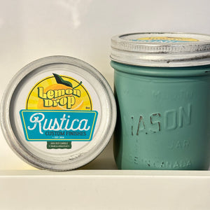 Lemon Drop - Mason Jar Soy Candles | Rustica Custom Finishes