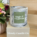 Sage & Cypress - Cement Jar Candle | Moody Candle Co