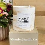 Rose & Vanilla - Cement Jar Candle | Moody Candle Co