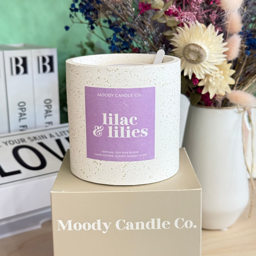 Lilac & Lillies | Cement Jar Candle