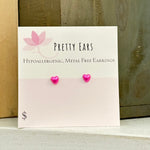 Pearl Hearts - Metal Free Hypoallergenic Earrings | Pretty Ears