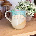 Blue on Brown Clay | Boobie Mug