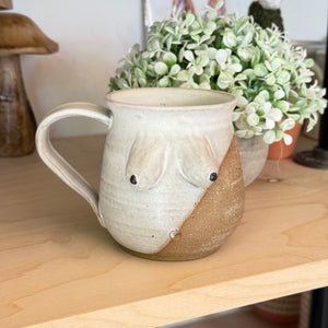 White On Brown | Boobie Mug