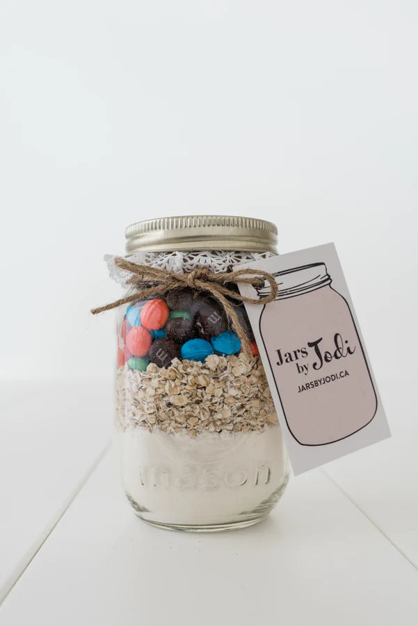 Gluten Free M&M Chocolate Chip Cookie Mix - Mini | Jars by Jodi