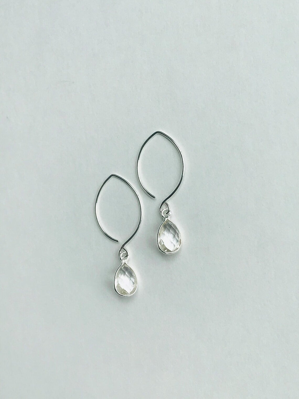 Sterling Silver Handcrafted Teardrop Gemstone Earrings | Shelby Miller Jewelry Designs