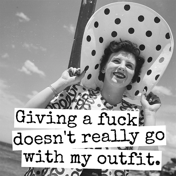 Giving A Fuck Doesn't Really Go With My Outfit - Fridge Magnet | Raven's Rest Studio