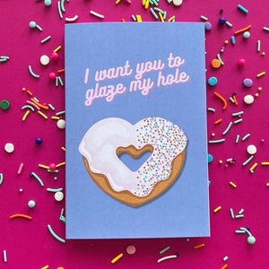 Glaze My Hole - Greeting Card | Two Brits Print Co