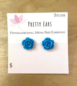 Glitter Rose - Metal Free Hypoallergenic Earrings | Pretty Ears