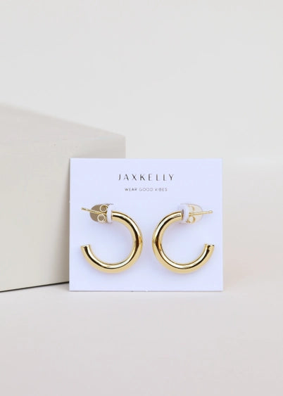 Smooth Hoop - Gold Earrings | JaxKelly