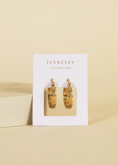 Textured Hoop | Gold Earrings