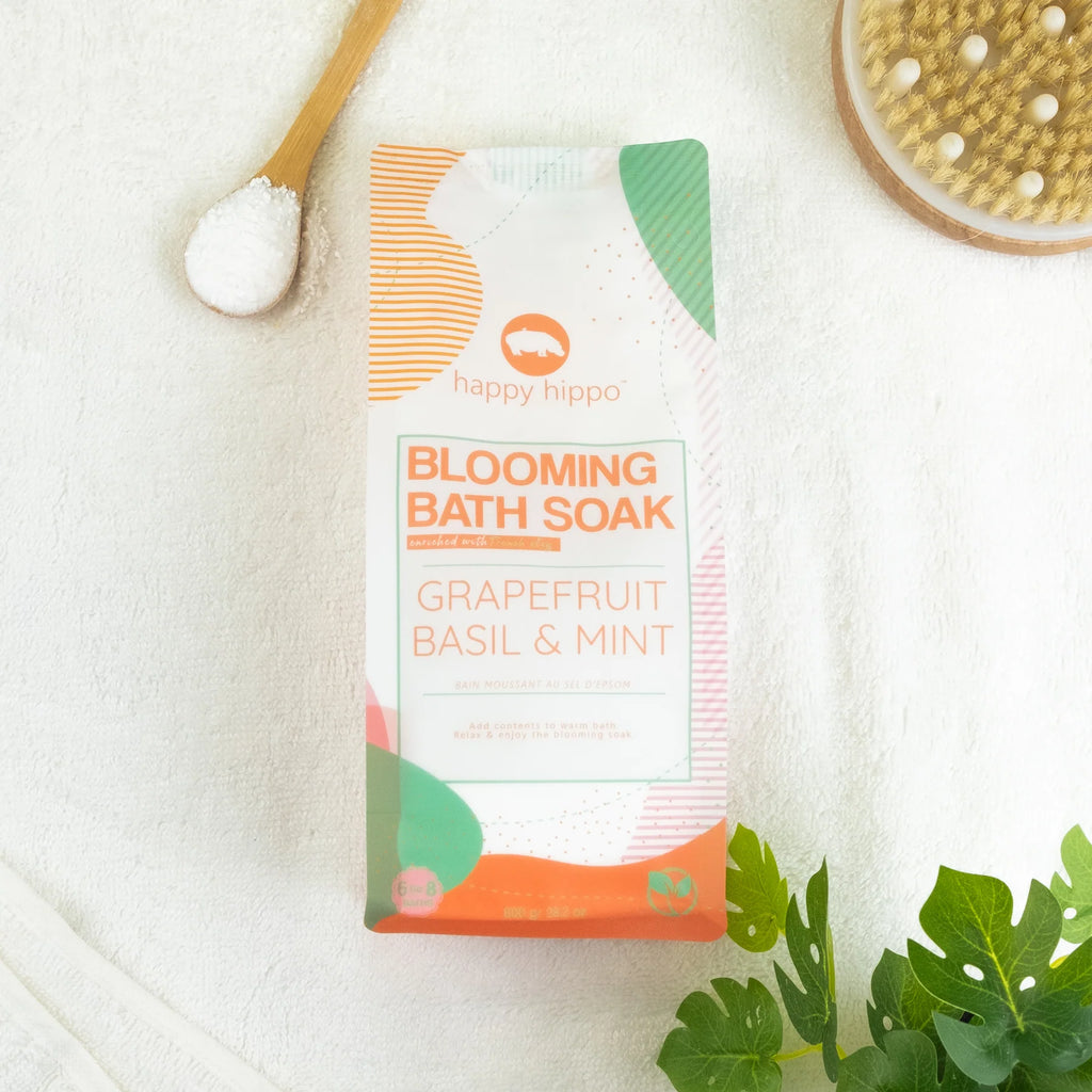 Grapefruit Basil & Mint Blooming Bath Soak | Happy Hippo