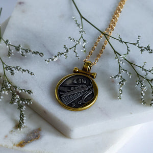 Greek Wheat Coin Necklace