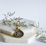 Greek Wheat Coin Necklace