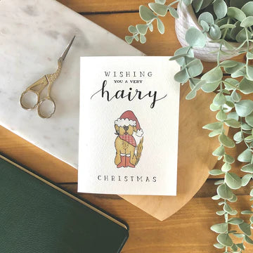 A Very Hairy Christmas Card | Kenzie Cards