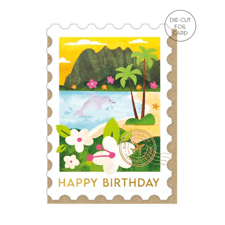 Hawaii Stamp - Birthday Card |  Stormy Knight
