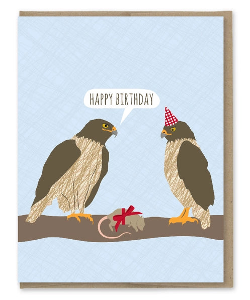 Birthday Hawks - Greeting Card | Modern Printed Matter