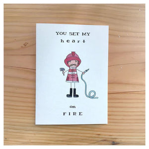 Heart On Fire - Greeting Card | Kenzie Cards