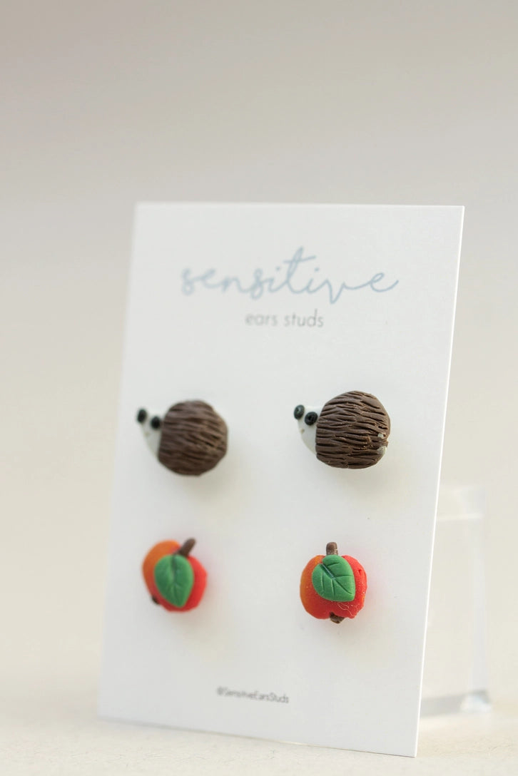 Hedgehog & Apple | Mix & Match Earrings
