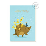 Party Snacks Hedgehog - Birthday Card |  Stormy Knight