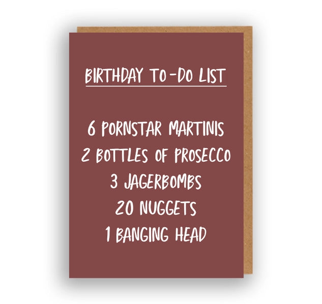 Her Birthday To-Do List | Greeting Card
