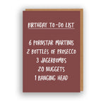 Her Birthday To-Do List | Greeting Card