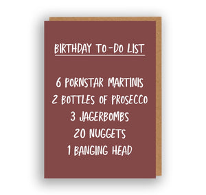 Her Birthday To-Do List | Greeting Card