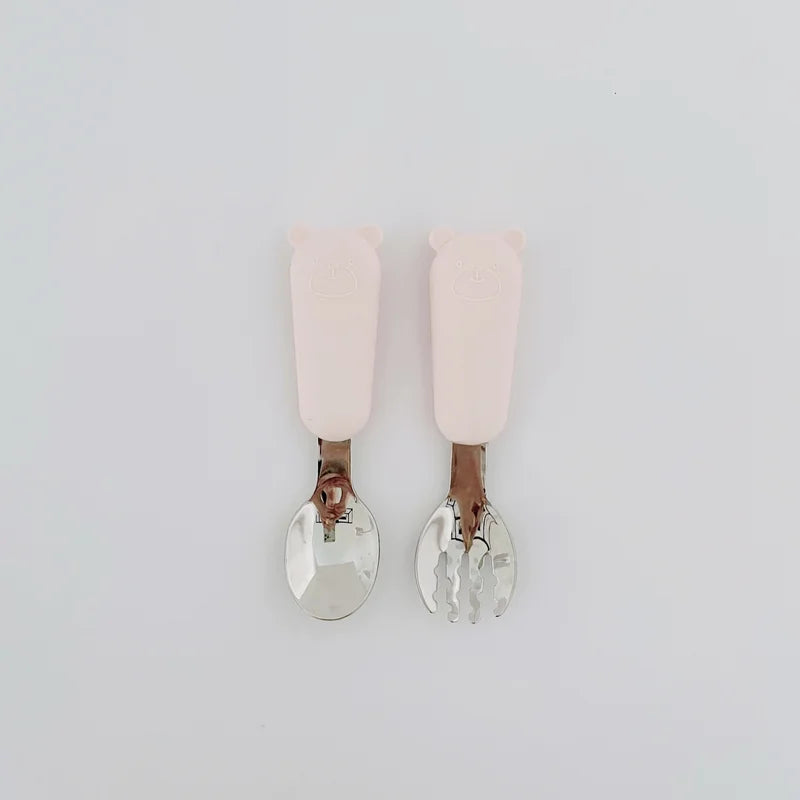 Honeybear Spoon & Fork Set | Happy Baby