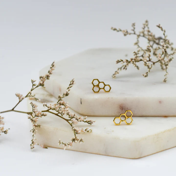 Honeycomb Studs | Earrings