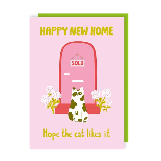 Happy New Home, Hope The Cat Likes It - Greeting Card | Sunshine Llama