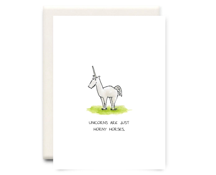 Horny Horses | Greeting Card