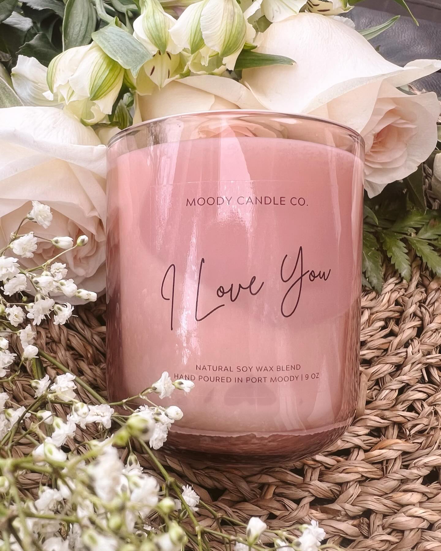 I Love You (Pink Edition) - Glass Jar Candle | Moody Candle Co