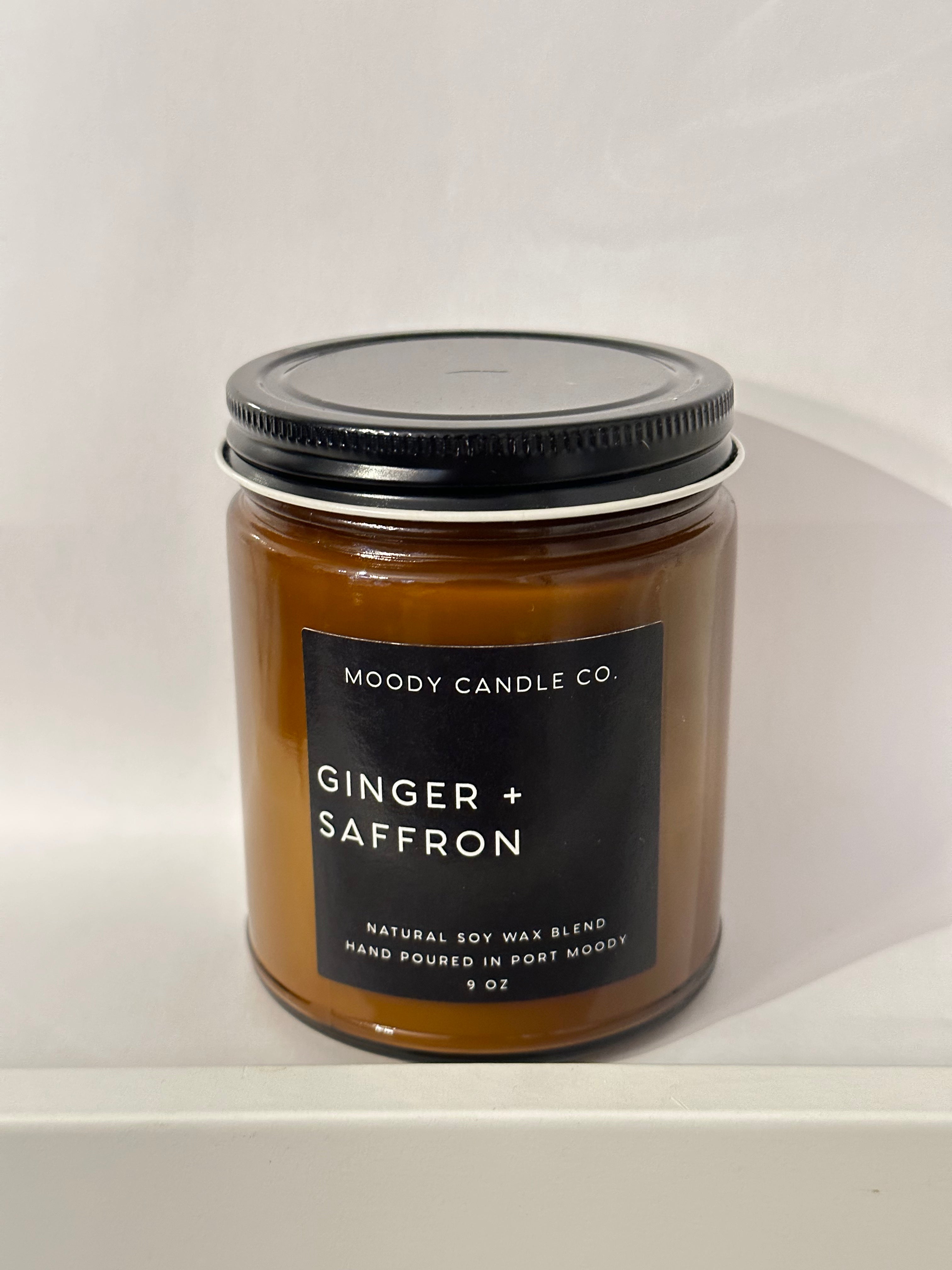Ginger + Saffron - Glass Jar Candle | Moody Candle Co