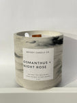 Osmanthus + Night Rose - Cement Jar Candle | Moody Candle Co